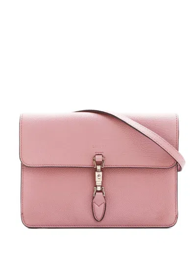 Pre-owned Gucci Jackie Leather Shoulder Bag In Pink
