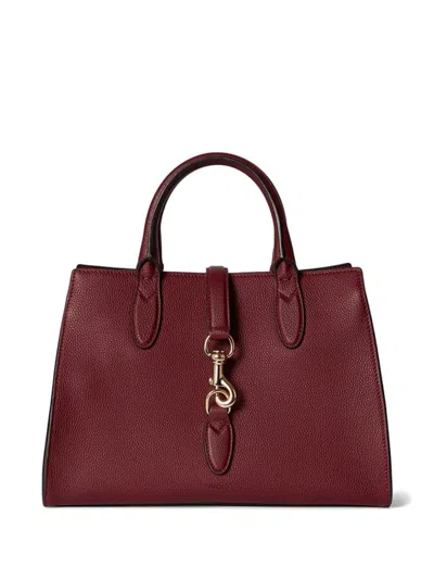Gucci Jackie Medium Leather Handbag In Red
