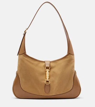Gucci Jackie Medium Suede Shoulder Bag In Brown