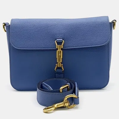 Pre-owned Gucci Jackie Messenger Bag In Blue