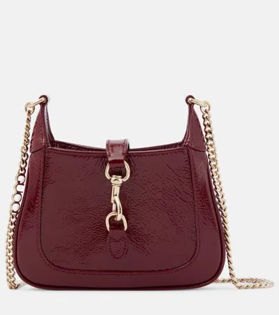 Gucci Jackie Notte Mini Leather Shoulder Bag In Red