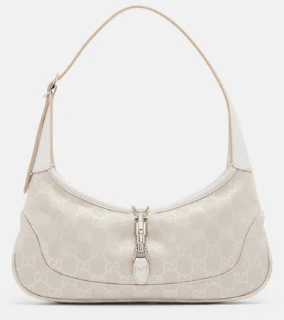 Gucci Jackie Slim Medium Gg Canvas Shoulder Bag In Neutral