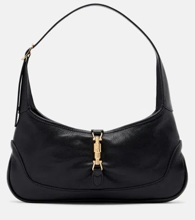 Gucci Jackie Slim Small Leather Shoulder Bag In Black