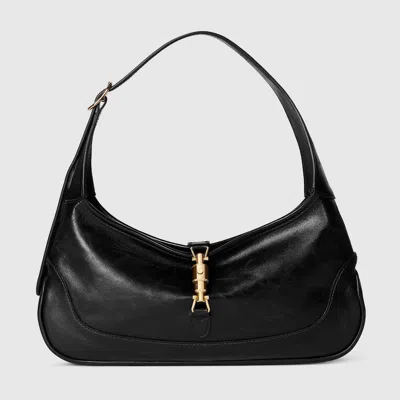 Gucci Jackie Slim Small Leather Shoulder Bag In Black