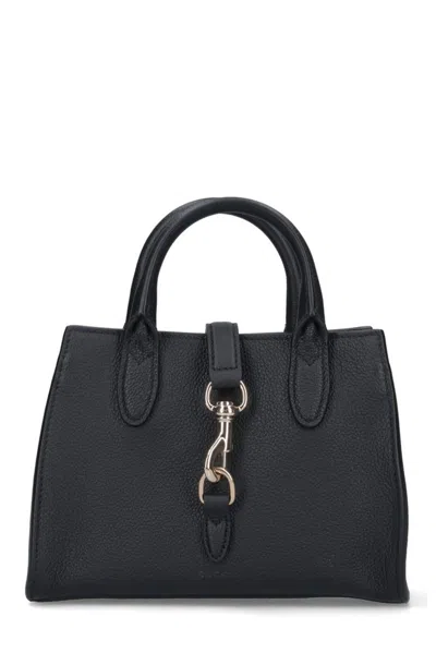 Gucci Tote Bag Structured Detachable Strap In Black