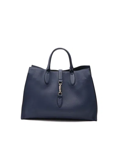 Gucci Jackie Soft Tote Bag In Blue
