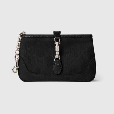 Gucci Jackie Zip Key Pouch In Black