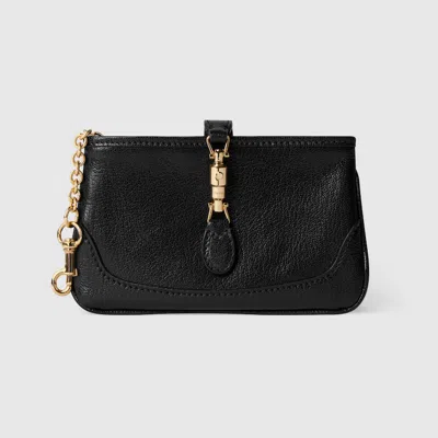 Gucci Jackie Zip Key Pouch In Black