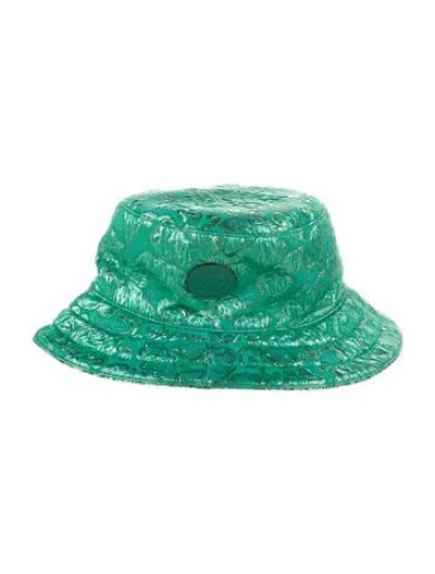 Pre-owned Gucci Jacquard Bucket Hat In Green