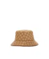 Gucci Wide Brim Stitched Detailing Hat In Nude