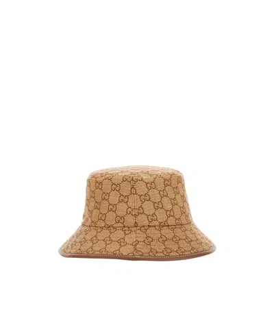 Gucci Jacquard Bucket Hat In Brown