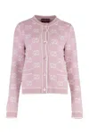 Gucci Embroidered Wool Cardigan In Pink