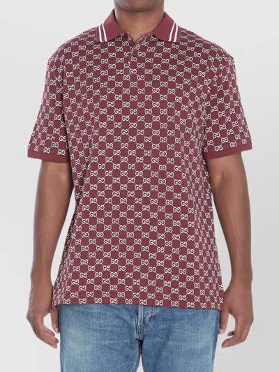 GUCCI JACQUARD COTTON PIQUÉ POLO SHIRT