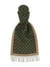 Gucci Gg Jacquard Scarf Scarves And Foulards Green In Green