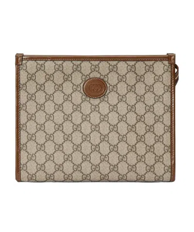 Gucci Jacquard G Monogram Travel Bag In Nude