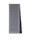 Gucci Jacquard 'gg' Bicolor Scarf In Gray