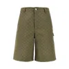 Gucci Jacquard Gg Canvas Shorts In Green