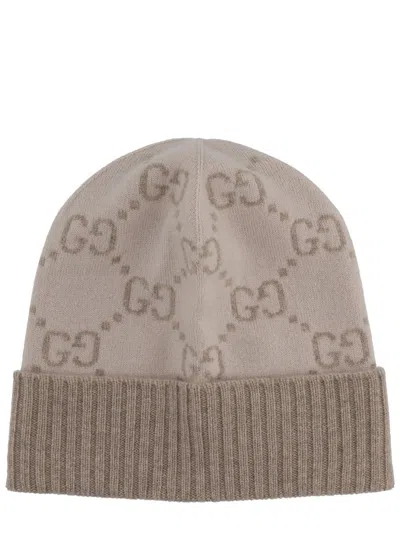Gucci Jacquard Gg Hat In Neutral