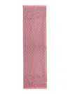 Gucci Jacquard "gg" Scarf In Pink