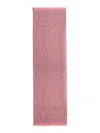 Gucci Jacquard "gg" Scarf In Pink