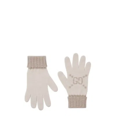 Gucci Jacquard Gloves In White