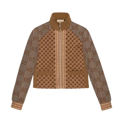 Pre-owned Gucci Jacquard Jersey 'coffee'