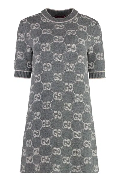 GUCCI GUCCI GG WOOL MINI DRESS