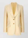 Gucci Single-breasted Jacquard Logo Blazer Blazer And Suits White
