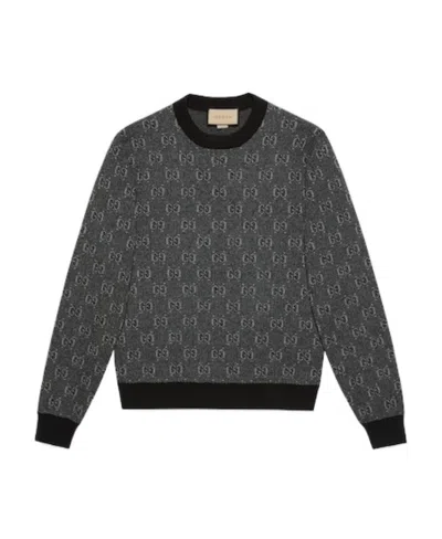 GUCCI GUCCI MONOGRAM-JACQUARD KNIT JUMPER