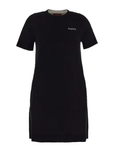 Gucci Jacquard Mini Dress In Black