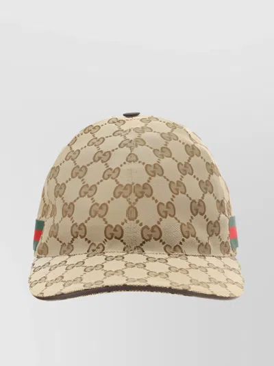 Gucci Logo Baseball Hat In Brown