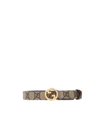 Gucci Jacquard Monogram Belt In Nude