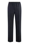 Gucci Blue Pants With Web Detail In Gg Fabric Man In Blue