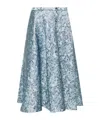 Gucci Jacquard-pattern Midi Skirt In Blue