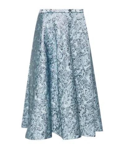 GUCCI GUCCI BUTTERFLIES BROCADE MIDI SKIRT