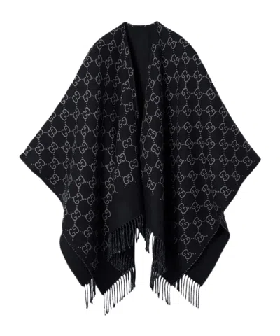 Gucci Jacquard Shawl In Black