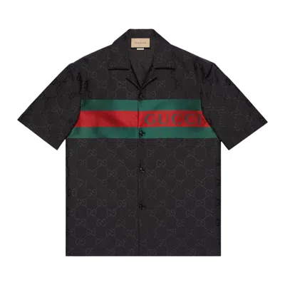 Pre-owned Gucci Jacquard Shirt 'black' | Men's Size 50