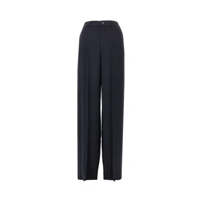 Gucci Jacquard Silk-blend Pants In Blue