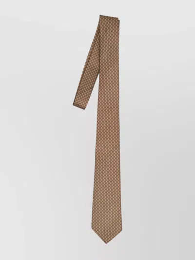 Gucci Jacquard Silk Tie Bee Detail