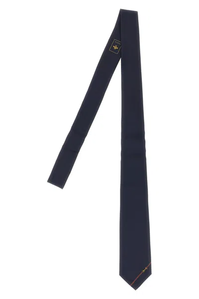 Gucci Jacquard Silk Tie In Blue