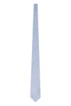 Gucci Jacquard Silk Tie In Blue