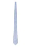 Gucci Jacquard Silk Tie In Blue