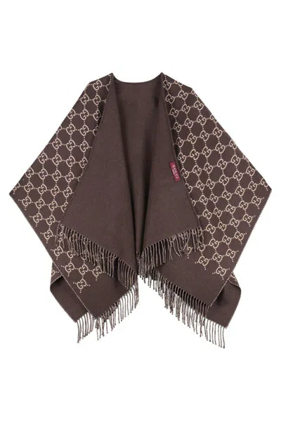Gucci Jacquard Wool Cape
