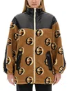 Gucci Interlocking G Wool-blend Fleece Jacket In Beige