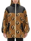 Gucci Oversized Jacket Featuring Contrast Panels In Brown