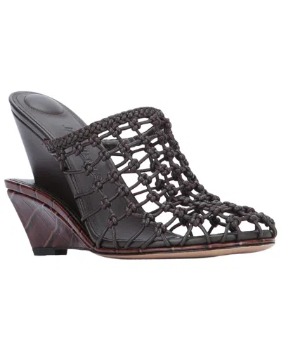 Gucci Jacquemus Leather Mule In Brown