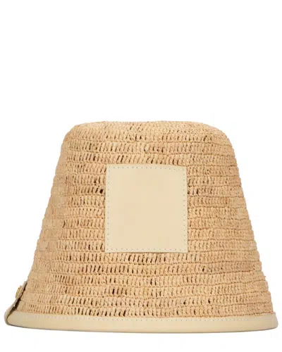 Gucci Jacquemus Raffia Hat In Gold