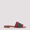 Gucci Open-toe Red Leather Sandals In Multi