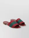 Gucci Web Stripe Embroidered Slides