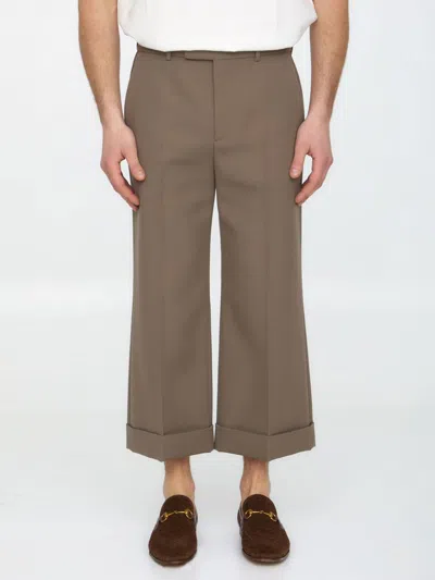 GUCCI TEXTURED GABARDINE TROUSERS